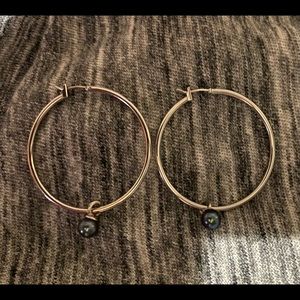 Vantel Pearls Medium hoop earrings